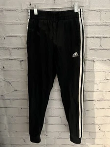 Adidas Black/White Joggers Elastic Waist Cotton Boy's size M (10/12) - Picture 1 of 8