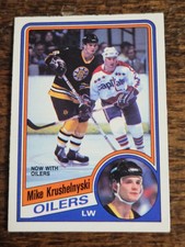 1984-85 O-PEE-CHEE NHL HOCKEY #248 MIKE KRUSHELNYSKI EDMONTON OILERS