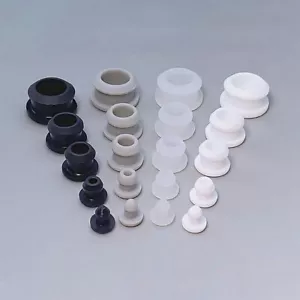 2,5 ~ 50 mm negro tapón de orificio a presión tapa extremo de goma de silicona tapón de sello - Imagen 1 de 6