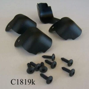 2 leg with lip black amp cabinet corners 4pc set - Picture 1 of 3