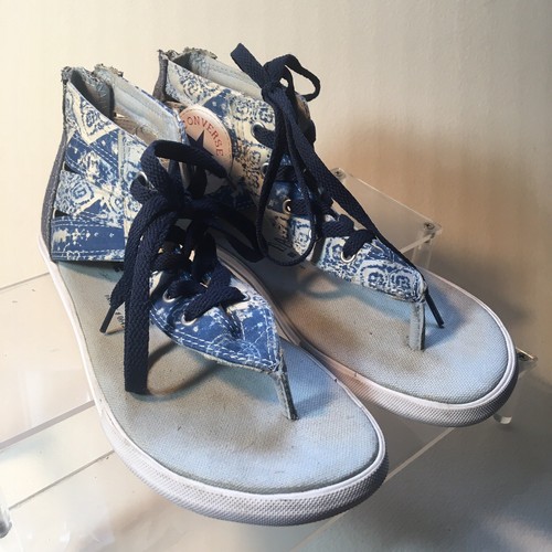 CONVERSE Chuck Taylor Gladiatore Sandalo Tanga Infradito Sneakers Blu Donna 7 UK 5 EU 38