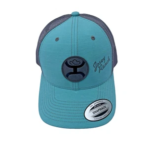 Josey Ranch Trucker Cap Baseball Hat Snapback Hooey Teal Rodeo Cowgirl Wear OSFA - Foto 1 di 10