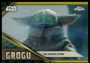 2023 Topps Chrome Star Wars THE SEEING STONE GROGU GOLD REFRACTOR 39/50 JG-13 - Bild 1 von 2