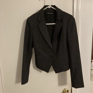 Amanda + Chelsea Blazer size 2 - Fitted Office Workwear Charcoal Black - Picture 1 of 6