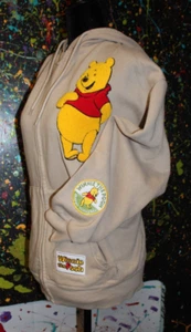 Disney Winnie the Pooh Full Zip Punch Needle Embroidered Patches XXL Hoodie - Picture 1 of 8