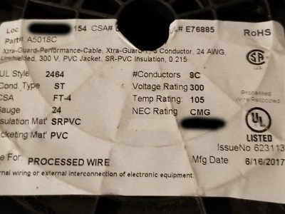 Alpha Wire 5018C 24/8C XtraGuard 1 Sun/Oil Resist Flex Control Cable Gray /10ft - Image 1 of 4