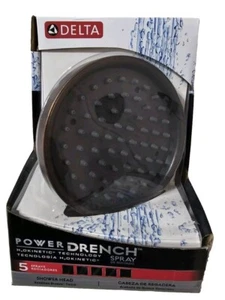 Delta Power Drench Spray H2O Kinetic Shower Head 5 Settings - Picture 1 of 6