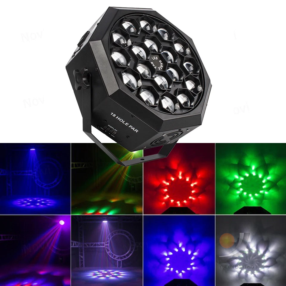 18x10W Bee Eyes Flower Effect Lights for DJ Disco Stage Club Event Show Flash - Image 1 of 4