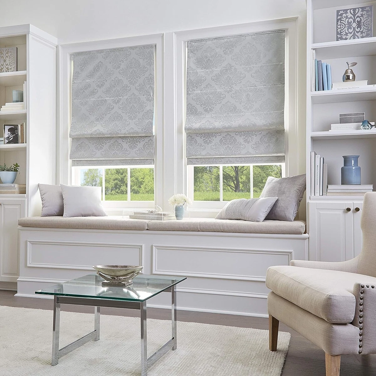 Sun Zero Denna Cordless Roman Shade Sun Zero Denna Blackout Roman Shade ...