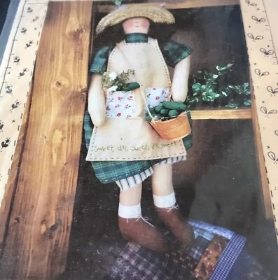 The Blackberry Rabbit MRS. PICKLE Adorable 20” Doll w Clothes Primitive Pattern - Image 1 of 4