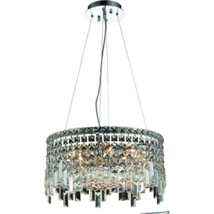 Crystal Chandelier Chrome Pendant Ceiling Dining Room Lighting Light Fixture 20" - Picture 1 of 2