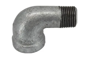 Galvanised Malleable Iron M&F Elbow (Male to Female Elbow) 10mm (3/8") - Picture 1 of 6
