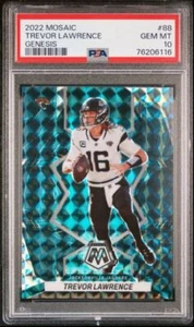 2022 Panini Mosaic Genesis Trevor Lawrence PSA 10 Jacksonville Jaguars #88 - Bild 1 von 2