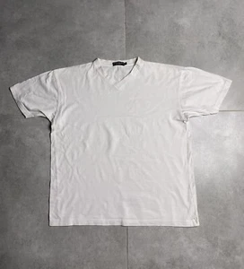 Yves Saint Laurent Vintage Mens White Basic T Shirt Size M Mini Logo - Picture 1 of 3