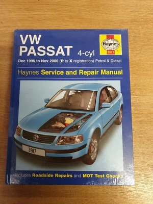 HAYNES VW PASSAT 96-00 HAYNES WORKSHOP MANUAL 3917 BRAND NEW SEALED inc FREE P&P - Image 1 of 4