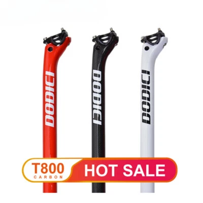 Carbon Fiber Bicycle Seatpost MTB Road Bike Seat Post 27.2/30.8/31.6*350/400mm - Image 1 of 4