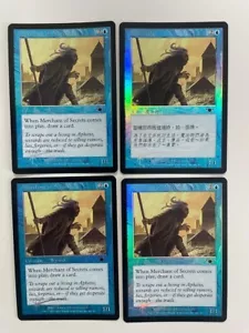 MTG 4X FOIL LEGIONS MERCHANT OF SECRETS NM CHINESE + ENGLISH CREATURE COMMON - Picture 1 of 6