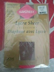BAYCREST Vintage NEUTRAL BEIGE Nylon PANTYHOSE - Size QUEEN - 170 to 220 lbs - Picture 1 of 2