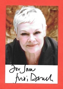 Judi Dench Actress Signed Photograph James Bond - Picture 1 of 1