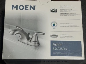 Moen 84603SRN Adler Two-Handle Bathroom Faucet - Spot Resist Brushed Nickel - Picture 1 of 3