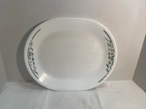 Corelle Rosemarie Oval Platter 12" X 10" Tulips Pink Green 2673 - Picture 1 of 7