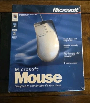 Microsoft Windows 95/3.1 2 Button Mouse Rare Collector NEW SEALED NIB - Image 1 of 4