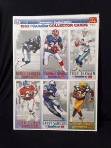 McDonalds Limited Edition 1993 GameDay Collector Cards All-Star Sheet A (1 of 3) - Picture 1 of 3