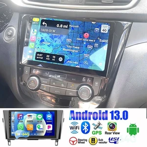 Radio estéreo de coche Android CarPlay de 10 pulgadas para Nissan Rogue 2014-2018 X-Trail Qashqai - Imagen 1 de 22