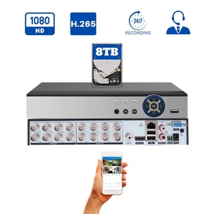 Evertech 16 Channel H.265 Security DVR Recorder 8TB HDD  AHD TVI CVI Analog - Picture 1 of 8