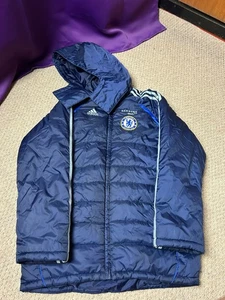 Chelsea FC 2006/2007 Adidas Small Bench Padded Jacket Puffer Lesuirewear Coat - Picture 1 of 7