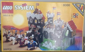 Lego 6086 Black Knight's Castle 100% Complete Instructions Box Vintage 1992 Rare