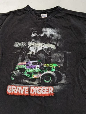 Винтажная футболка 1990-х Monster Jam Grave Digger размер XL 2-сторонняя  - Изображение 1 из 4