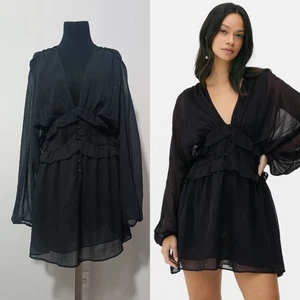 Wicked Movie x Primark Women's Black Long Sleeve Mini Dress UK12/Eur40 - Picture 1 of 20