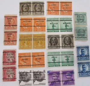 PRECANCEL   (14) DIFFERENT    "PRECANCEL PAIRS"  PSS#MIXED See Pic - Picture 1 of 1