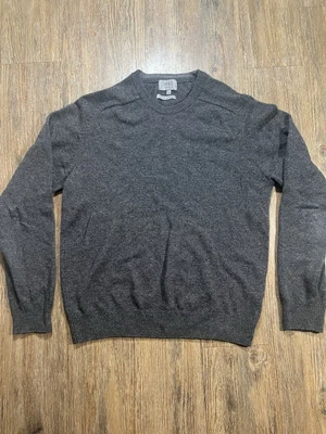 M & S джемпер мужской маленький серый ягненка шерсти трикотажа экстра тонкий ворота пуловер - Изображение 1 из 4