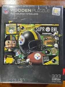 Pittsburgh Steelers NFL Wooden Jigsaw Puzzle Sealed New 333 PC. 17.75" X 13.28" - Picture 1 of 1