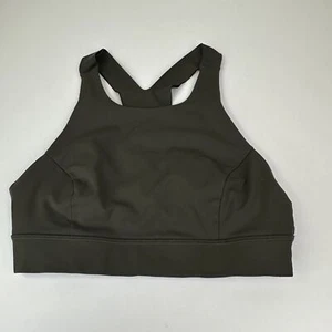 Sujetador Lululemon Fast Free Oliva Oscuro Cuello Alto Talla 8 Diseño Espalda Corredora - Imagen 1 de 5