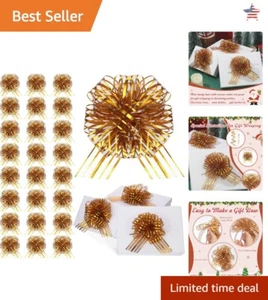 24 Pieces Pull Bow - Large 6 Inch Diameter - Gift Wrapping, Wedding, Decorations - Picture 1 of 8