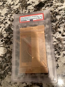 1991 Post Cereal Baseball Paper Pack Mark Grace top Rickey Henderson back PSA 8