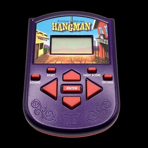 Vintage Hasbro Hangman Electronic Handheld Game Purple 2002 Tested Works! VG - Picture 1 of 2