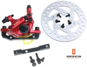 ENSEMBLE ÉTRIER DE FREIN ROUGE XTECH XIAOMI M365/ 1S/ PRO/ PRO2/ LITE SCOOTE ÉLECTRIQUE - Photo 1/3