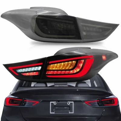 VLAND Smoke LED Tail Lights For 2011-2016 Hyundai Elantra Sequential Rear Lamps - Image 1 of 4
