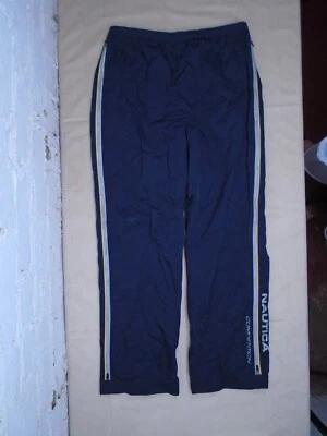 Pantalones deportivos de competición vintage Y2K Nautica para hombre azules medianos de nailon años 90 forrados de malla Foto 1 de 4