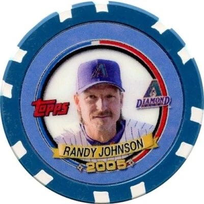 *** 2005 Topps Pack Wars Chip - RANDY JOHNSON Poker Chip #10/25 RARE! *** - Image 1 of 2