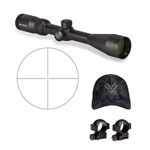 Vortex Crossfire II 4-12x44 Riflescope with 1 In Scope Rings and Hat - Picture 1 of 9