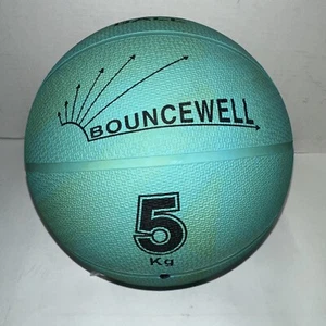 5 kg 11 Pfund hüpfender Medizinball Hartgummi 9 Zoll Durchmesser DEFEKTE FLECKIGE FARBE - Bild 1 von 4