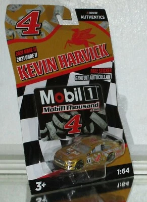2021 KEVIN HARVICK #4 MOBIL1THOUSAND.COM NASCAR AUTHENTICS WAVE 11 1/64 CAR - Image 1 of 4