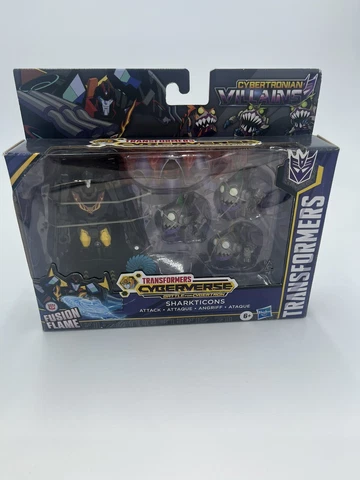 Transformers Cyberverse Sharkticons Attack Cybertronian Villains Figure Set Cover