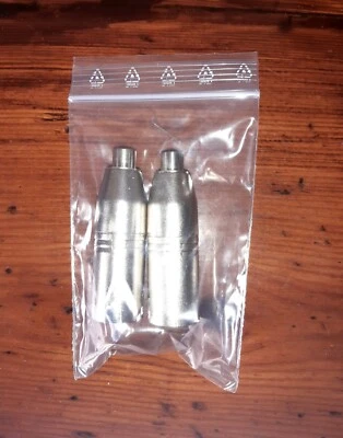 RCA FEMALE TO XLR MALE ADAPTER, NEW 2 PIECES - Immagine 1 di 4