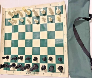 US Chess Federation Travel Chess Set with Bag - Picture 1 of 8